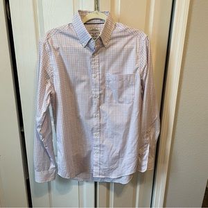 Jos. A. Bank Men’s Button-Down Shirt in Light Blue and Pink Plaid